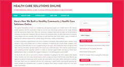 Desktop Screenshot of healthcaresolutionsonline.com